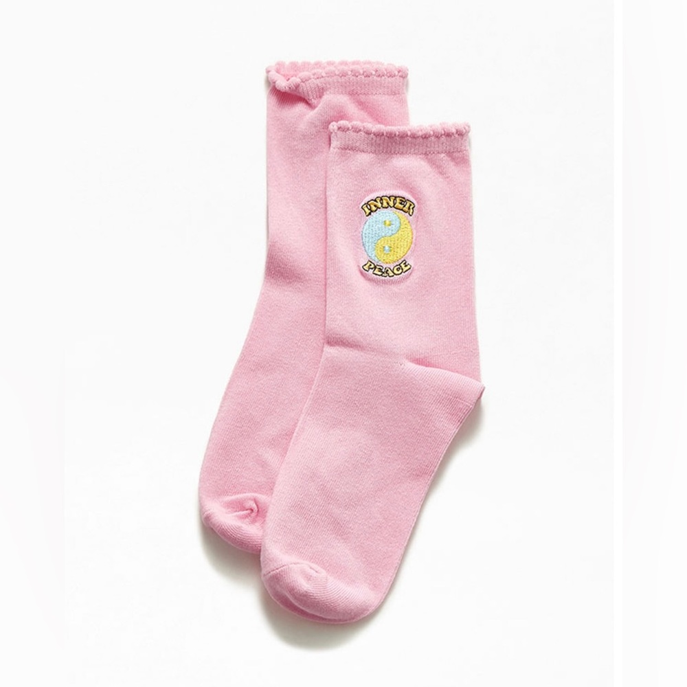 PacSun Maintain Balance Crew Socks - Inner Peace